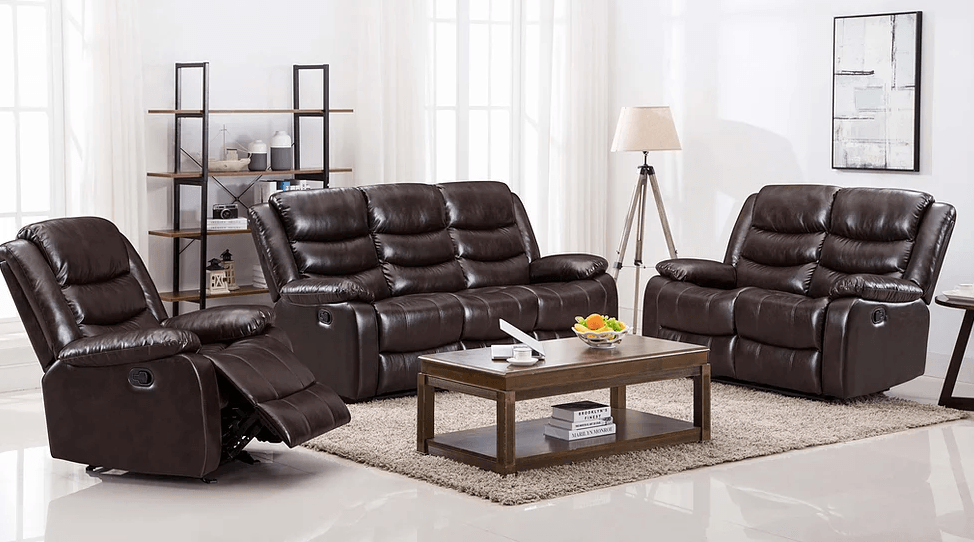 S8383 Miami Brown 3pc Reclining Living Room Set
