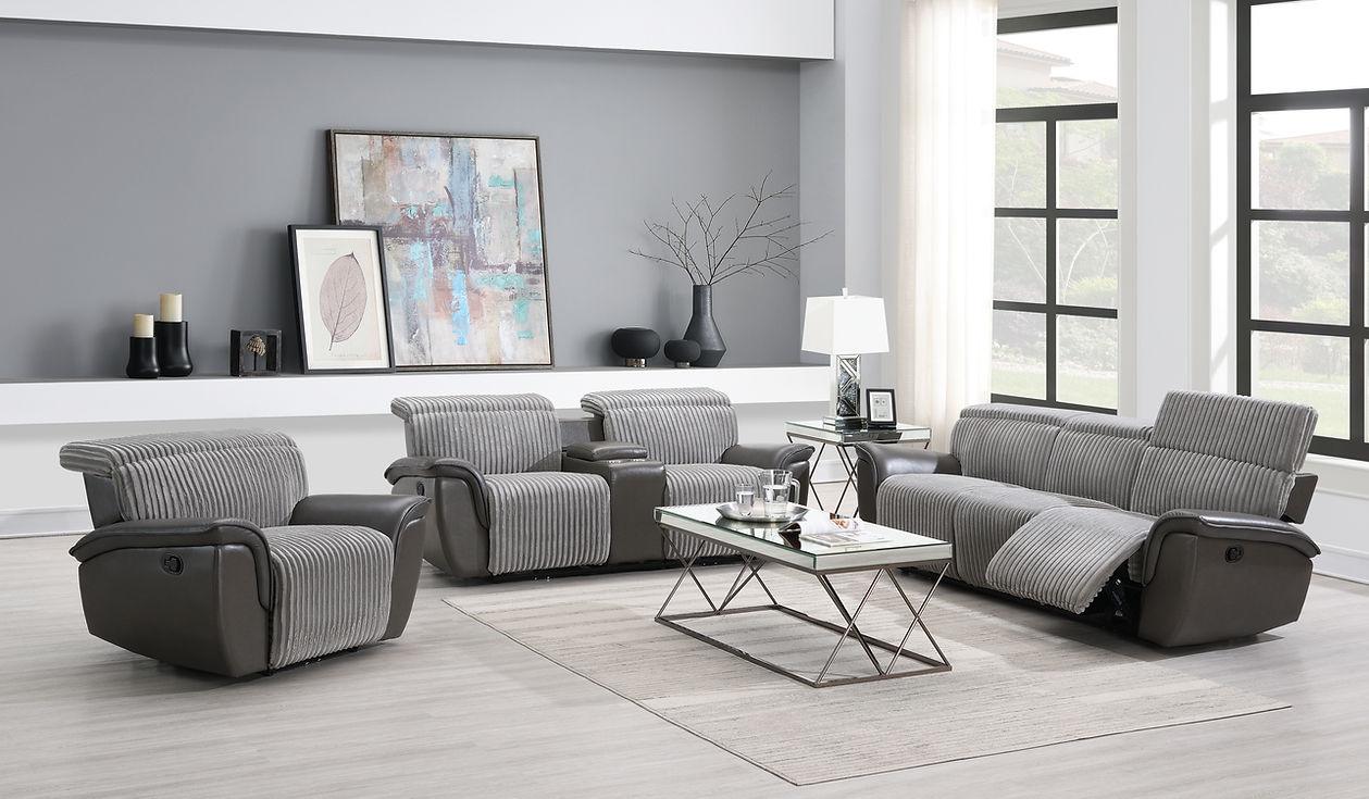 S9112 Twist (Grey) Reclining Living Room Set