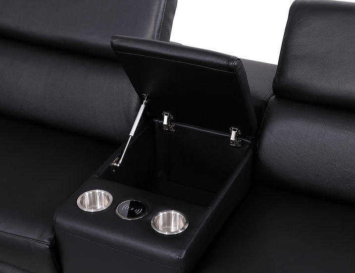 MI-631 Picasso 7-Piece Black Power Reclining Sectional