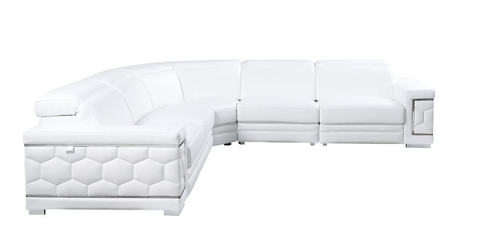 MI-1255 Favo White 4-Piece Sectional