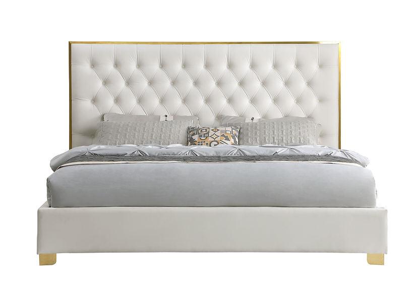 B600 Rose (Cream) 55"H Queen Bed