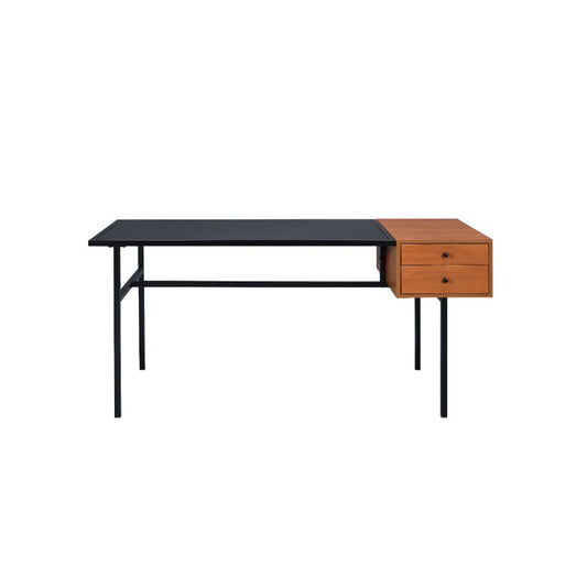 Oaken - Desk - Honey Oak & Black