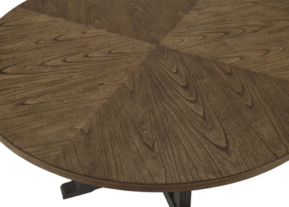 Hilara - Round Dining Table - Dark Brown