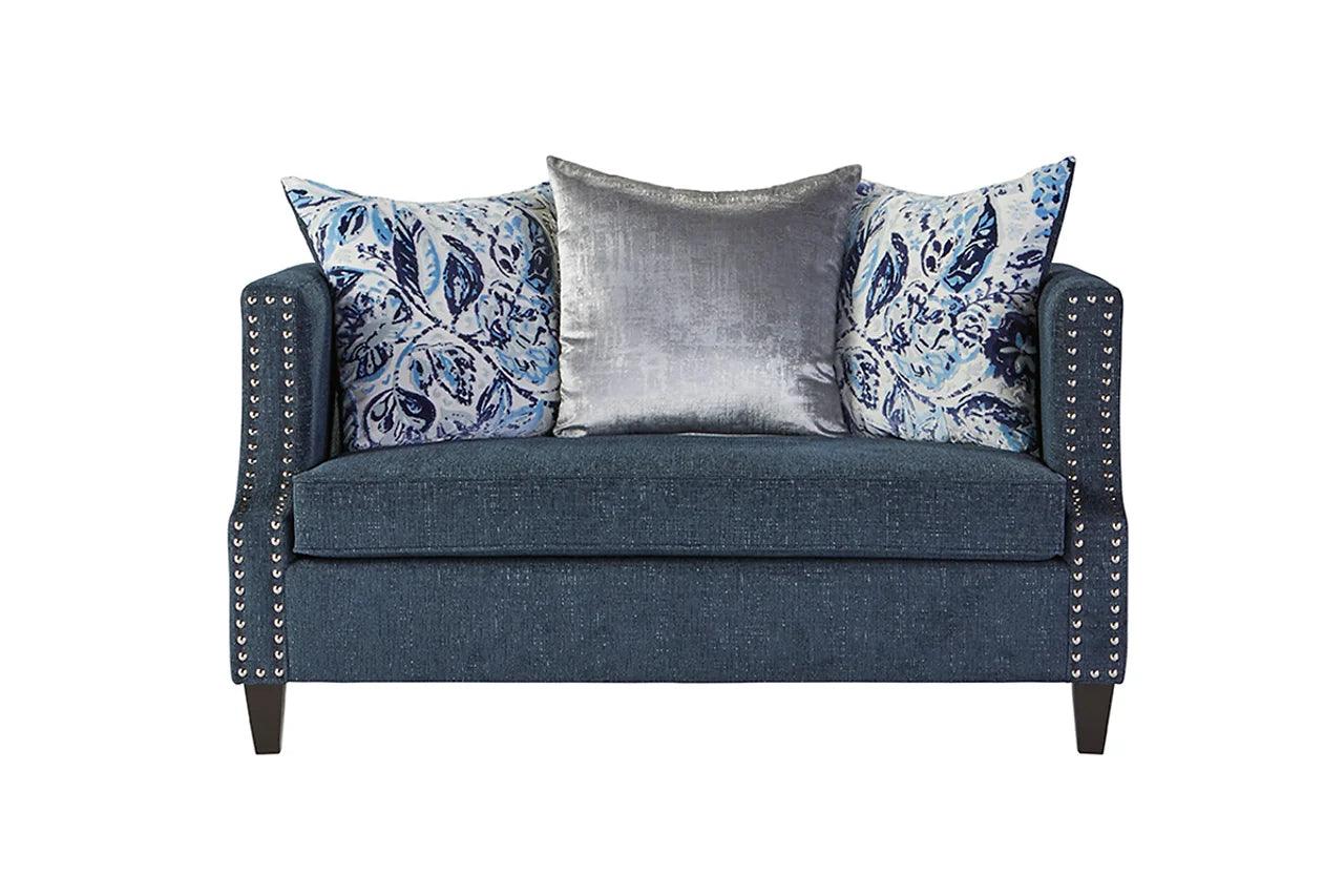 S17500 Simone Indigo Sofa And Loveseat