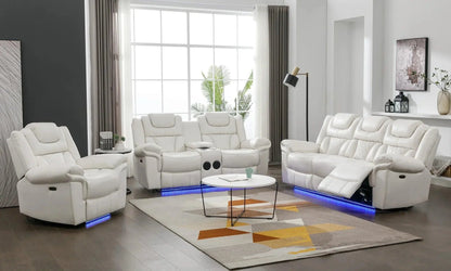 S2020 Party Time White Power Reclining Living Room Set