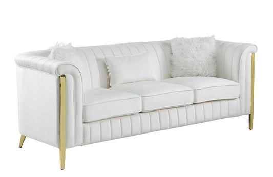 S8288 Fara (Cream/Gold) Sofa and Loveseat