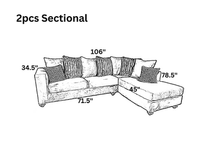 S310 Rivera Black Sectional