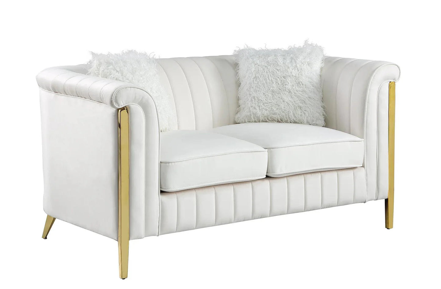 S8288 Fara (Cream/Gold) Sofa and Loveseat