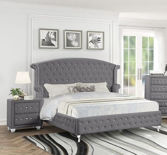 B2029 Olivia (Grey) King Bed