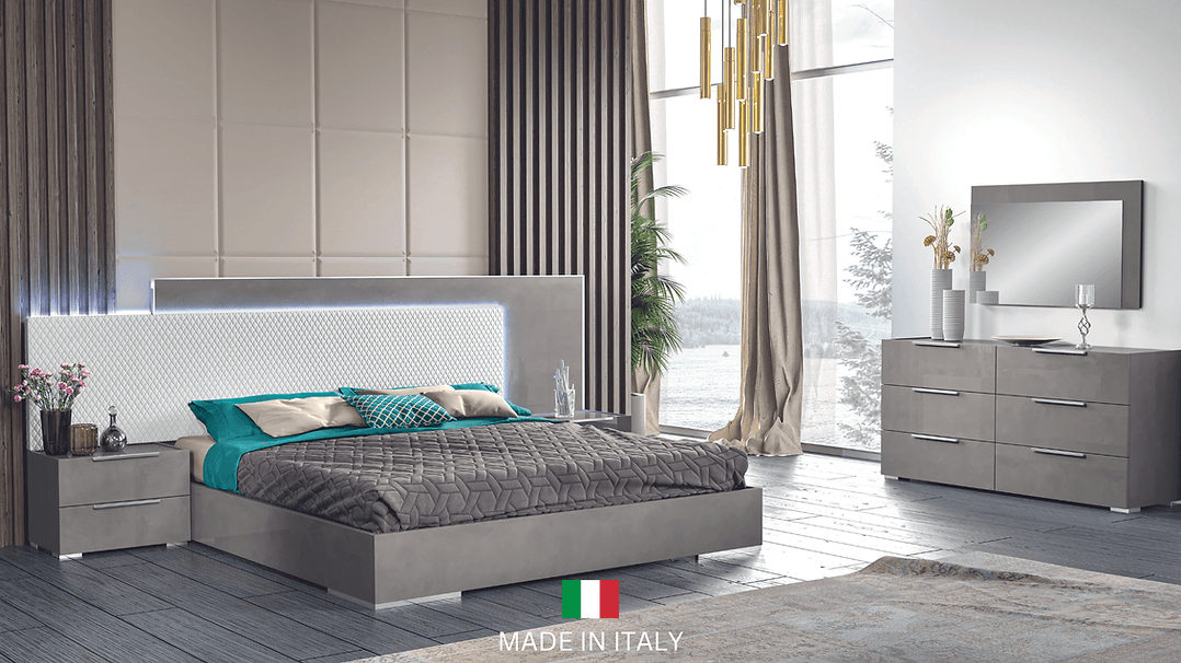 Fabiana (Grey) Italian Bedroom Set