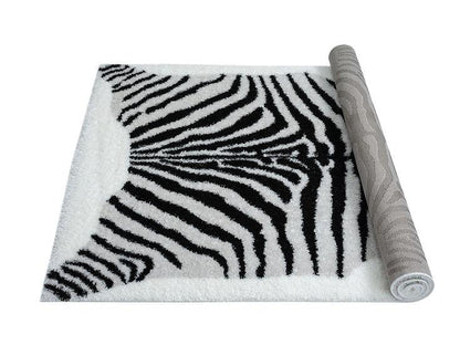 Comfy Shag 225-Black&White Area Rug