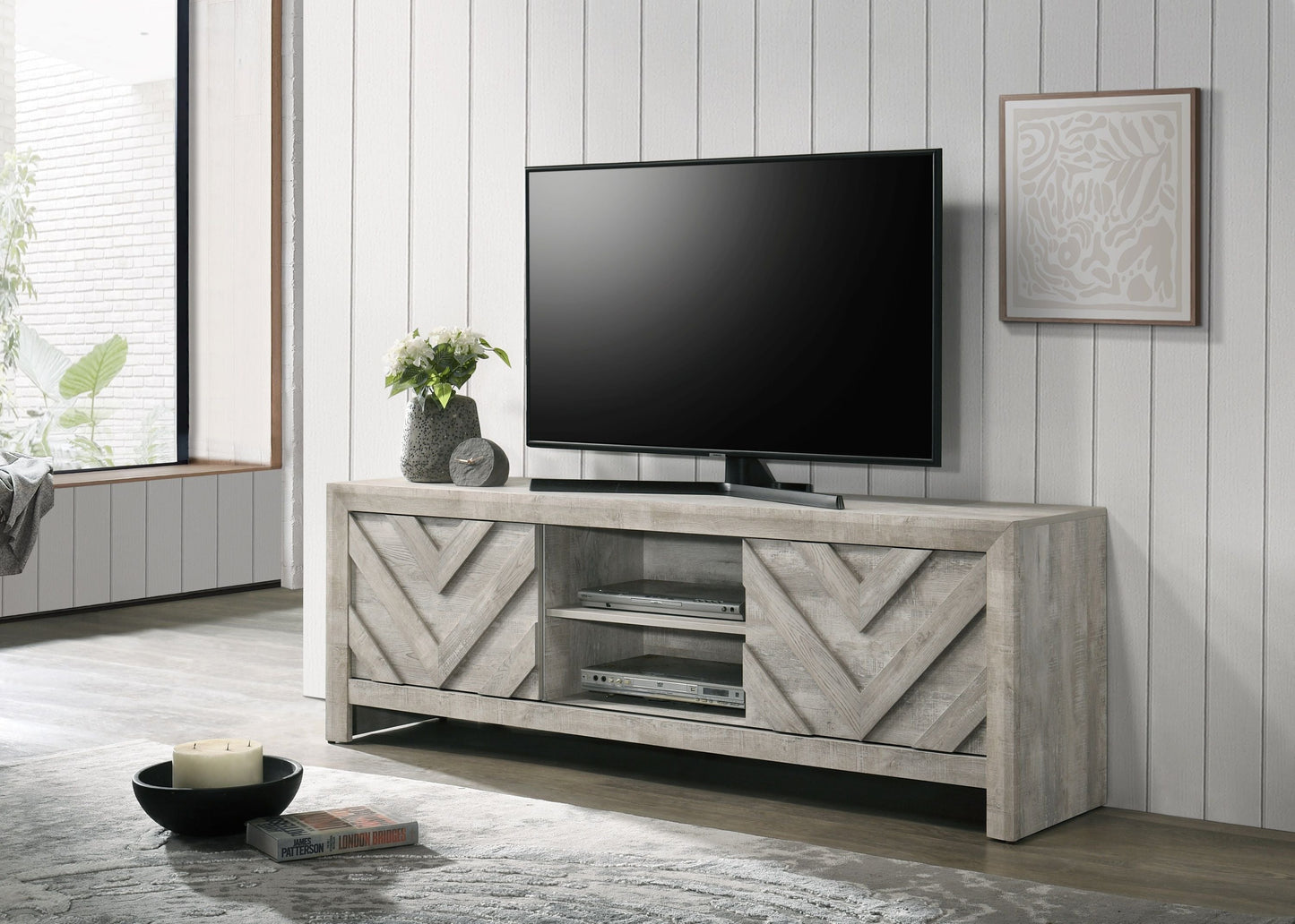 Valor - TV Stand - Antique White