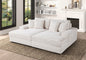 Edna Beige Oversized Double Chaise Sectional