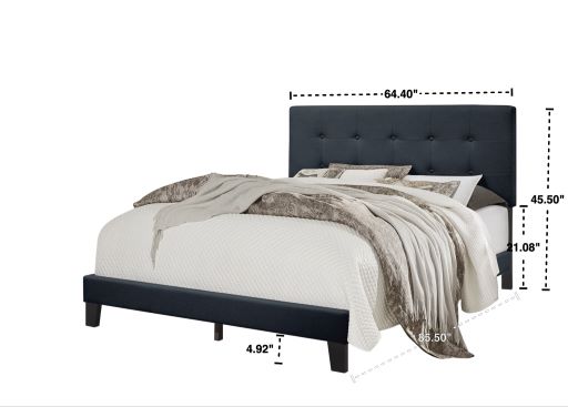 Otto Charcoal Full Platform Bed