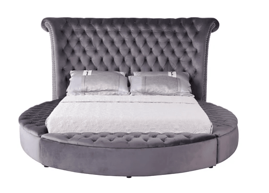 B8008 LUX Grey Queen Platform Bed