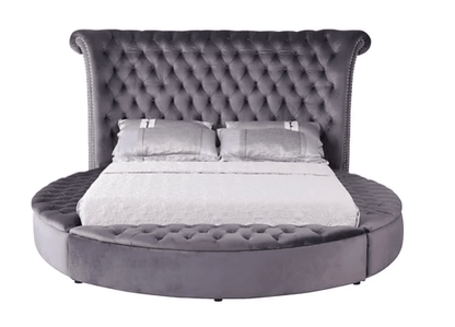 B8008 LUX Grey Queen Platform Bed