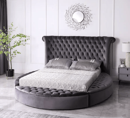 B8008 LUX Grey King Platform Bed