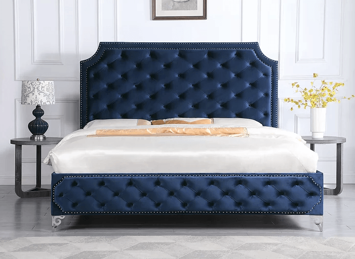 B830 Leilah Queen Platform Bed (Blue)