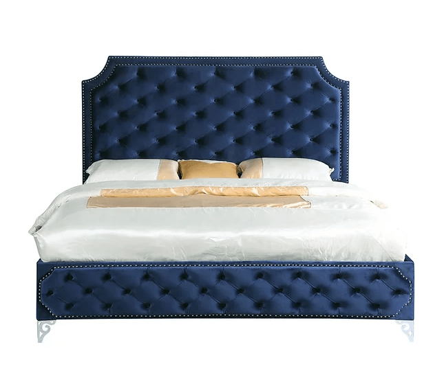 B830 Leilah Queen Platform Bed (Blue)