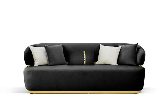 S906 Eden (Black) Sofa And Loveseat