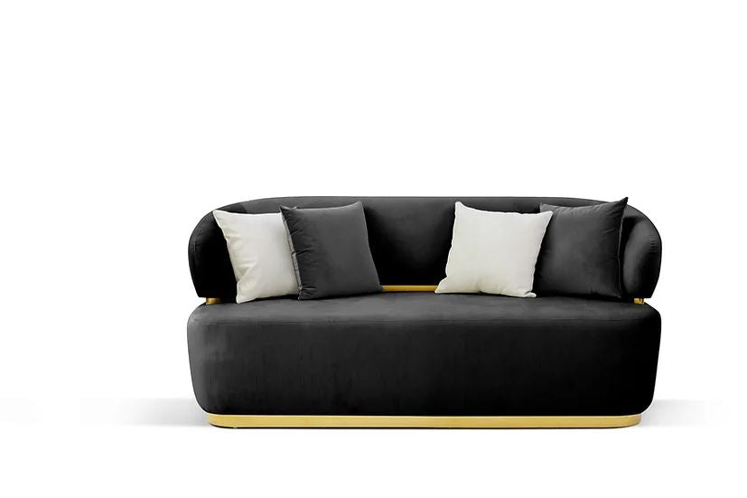 S906 Eden (Black) Sofa And Loveseat