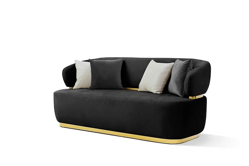 S906 Eden (Black) Sofa And Loveseat