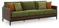 Horizon Hall - Brown / Green - Sofa With Cushion