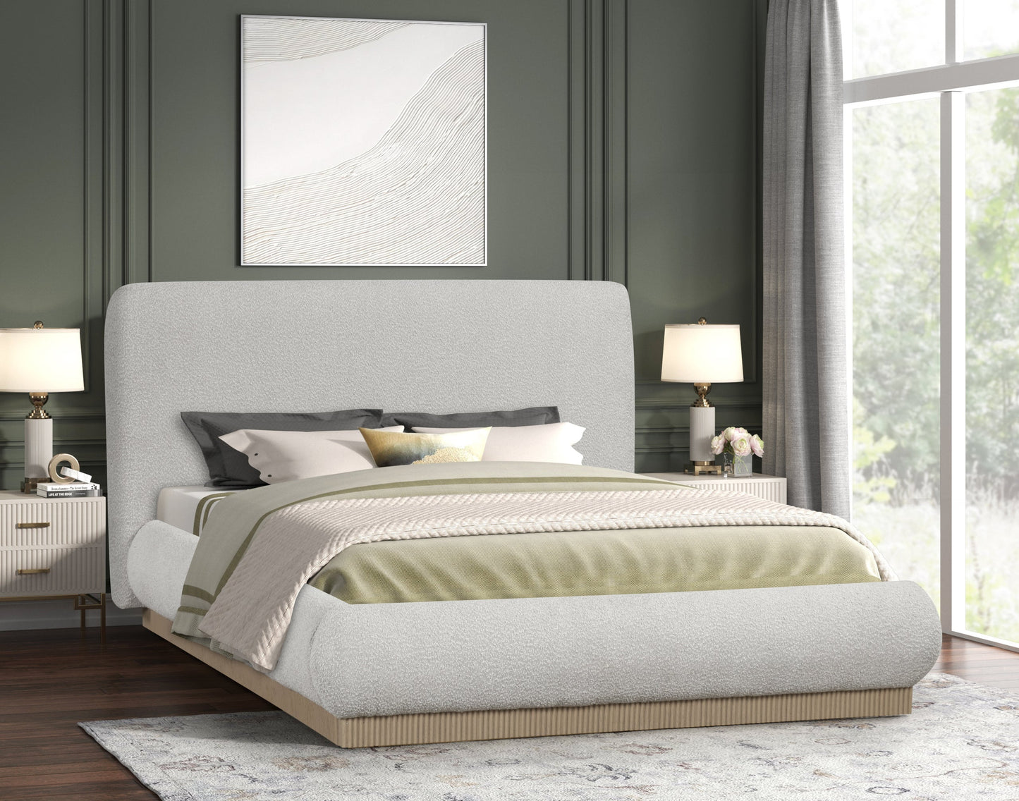 Annie Beige King Platform Bed