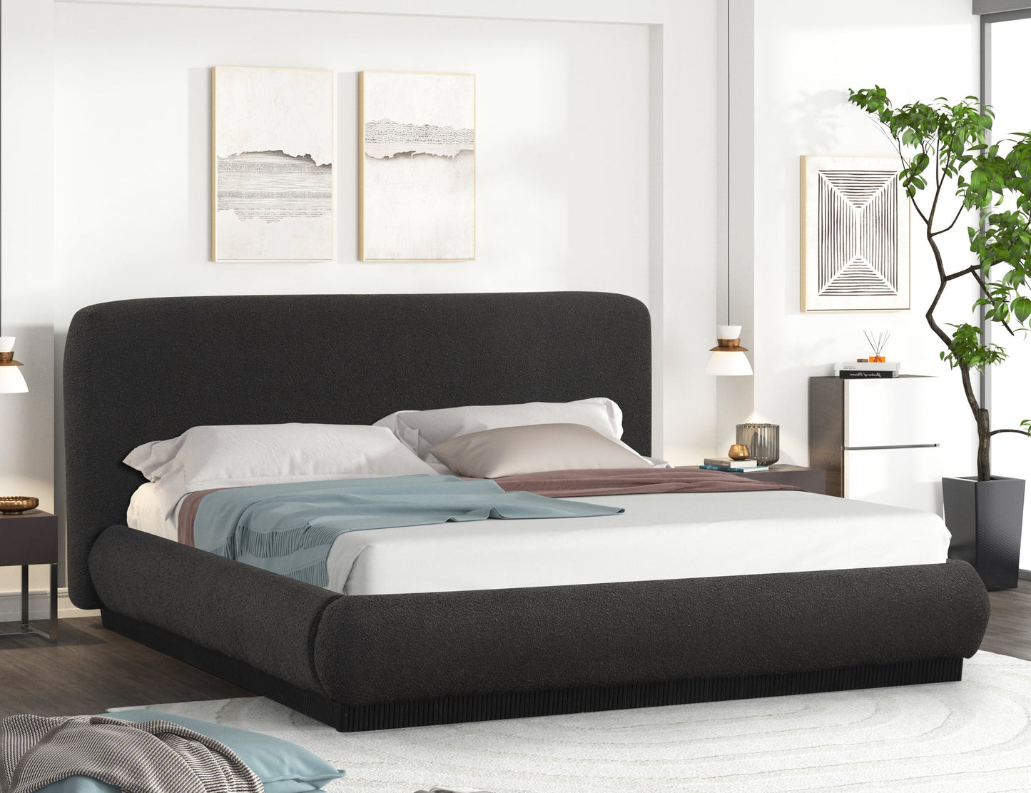 Annie Black King Platform Bed