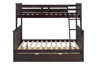 BB20 Espresso Twin/Full Trundle Bunk Bed