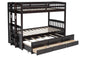 BB40 Espresso Twin /Twin Bunk Bed with 3 Drawers