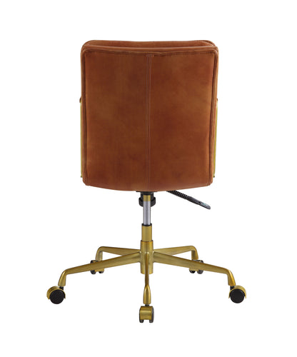 Dudley - Executive Office Chair - Rust Top Grain Leather