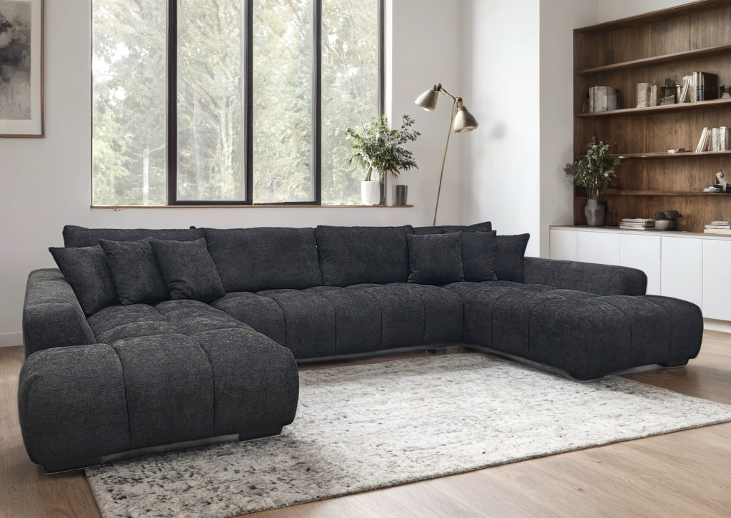 Brooklyn Black 3-Piece Sectional