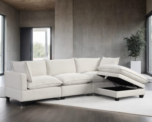 Cloud Cream 4-Piece Modular Sectional