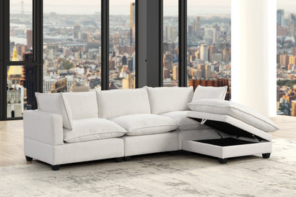 Cloud Cream 4-Piece Modular Sectional