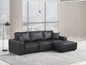 Columbia Black Leather Sectional