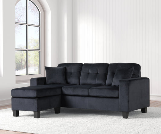 Cris Black Reversible Sectional