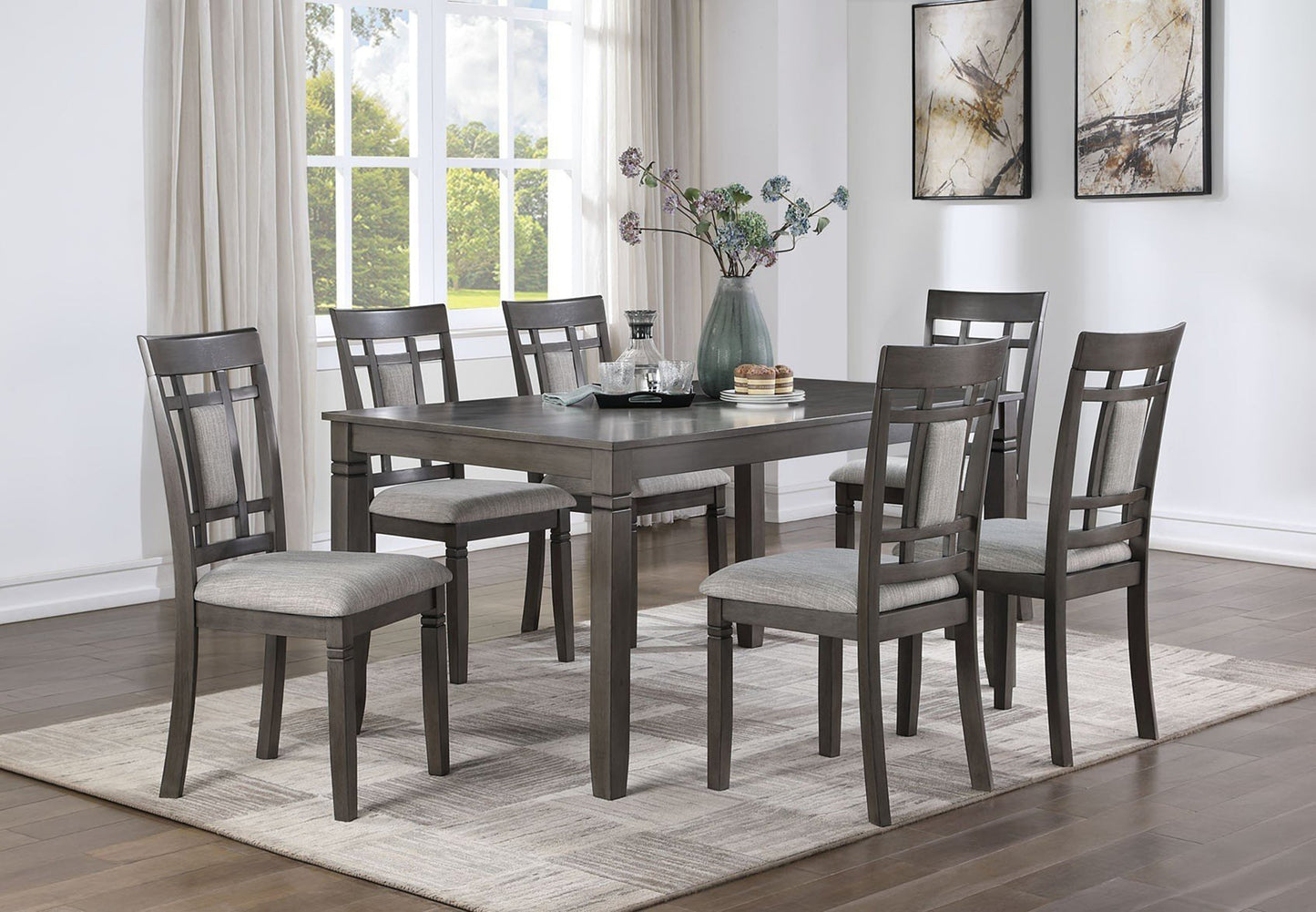 Dona Gray 7-Piece Dining Room Set