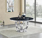 D615 MAXI TABLE  - BLACK/CHROME