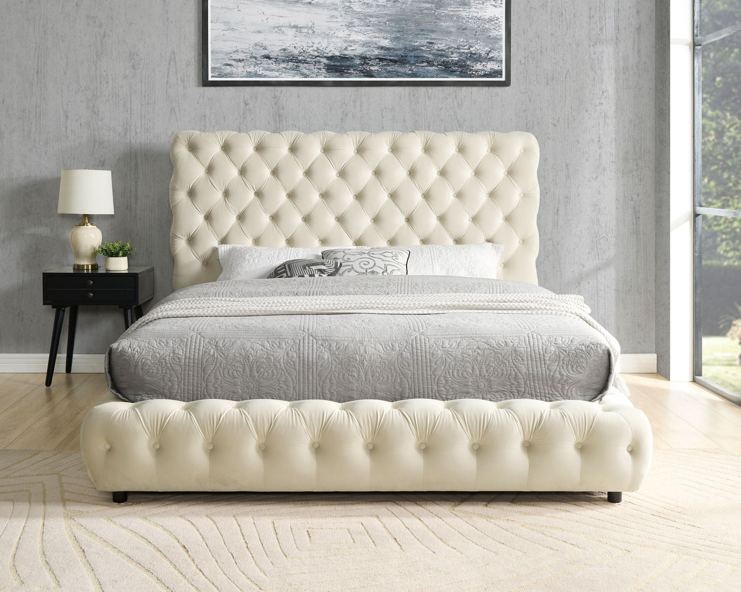 Dream Beige King Platform Bed