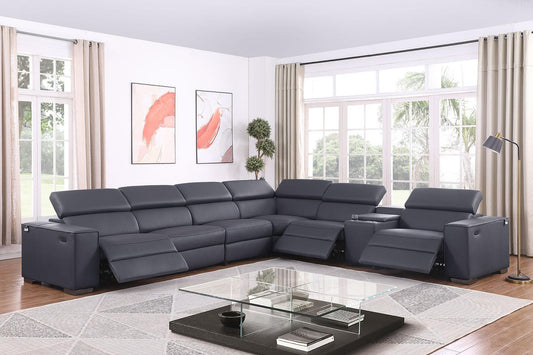 MI-631-7Pcs Picasso (DK. Grey 3 Power) Sectional