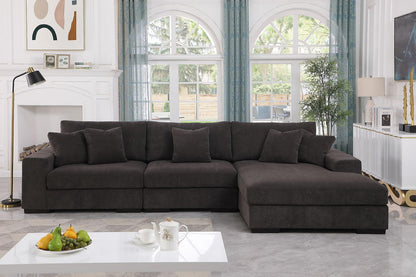 S859 Comfy 3pcs (Grey) Sectional