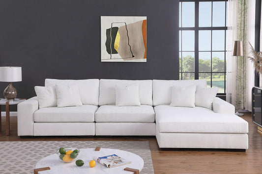 S859 Comfy 3pcs (Cream) Sectional