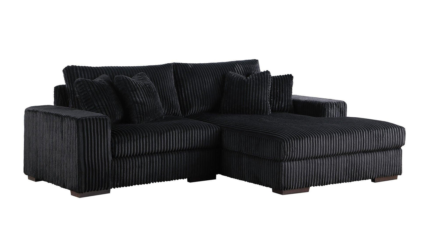 S859 Comfy 2pcs (Black) Sectional