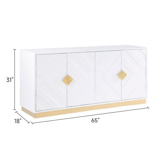 A-C13 Paros White Console Table