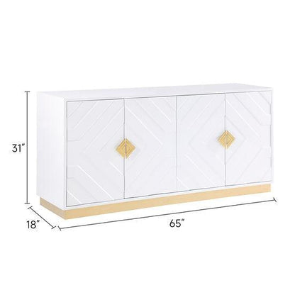 A-C13 Paros White Console Table