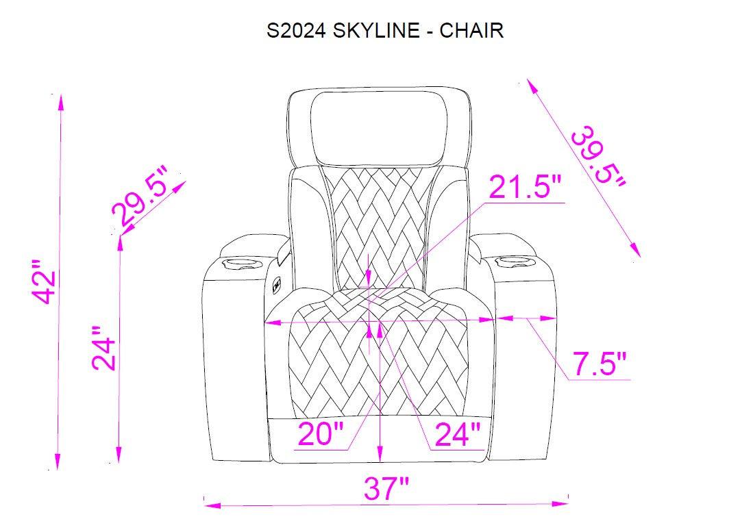 S2024 Skyline (Beige) Reclining Living Room Set