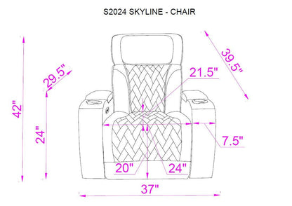 S2024 Skyline (Beige) Reclining Living Room Set