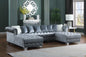 S6350 Jordan II (Grey) Double Chaise Velvet Sectional