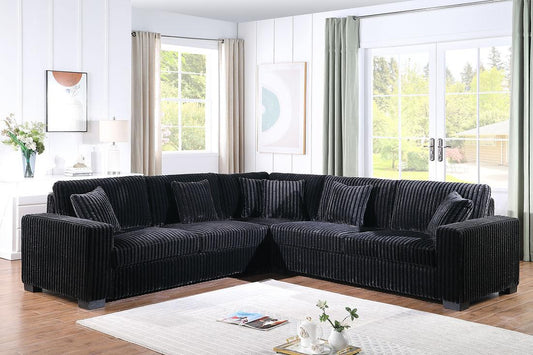 S861 Comfy II Black Sectional